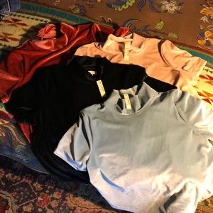 Madewell Velvet Mock Tees